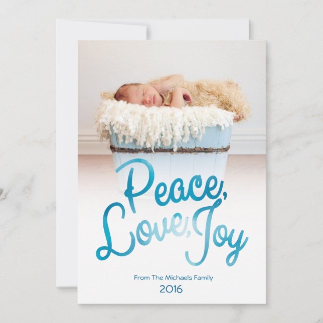 Sweet, Holiday Photo Card and Birth Announcement (Front)