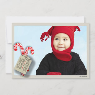 Sweet Holiday Photo Card Candy Canes