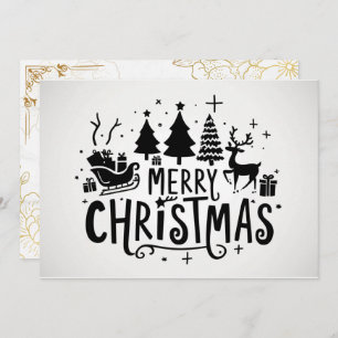 Sweet Holly Berry Vintage Non-Photo Christmas Holiday Card