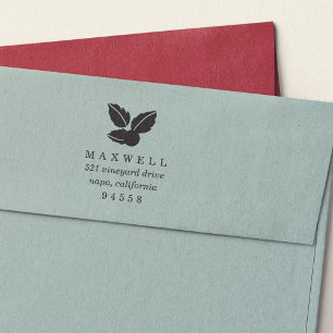 Sweet Holly Christmas Return Address Stamp
