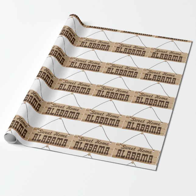 Sweet Home Alabama Wrapping Paper (Unrolled)