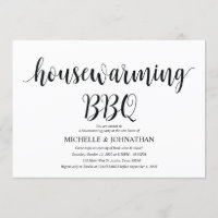 Sweet home Housewarming BBQ party invitation cards