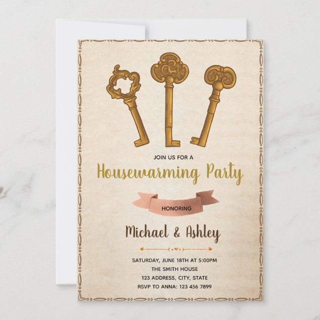 Sweet home housewarming invitation (Front)