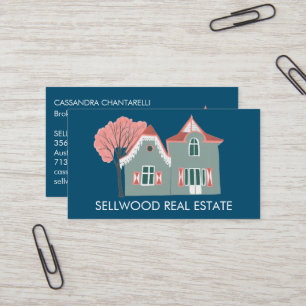 Sweet Home Real Estate Broker Agent Mortgage Art Business Card