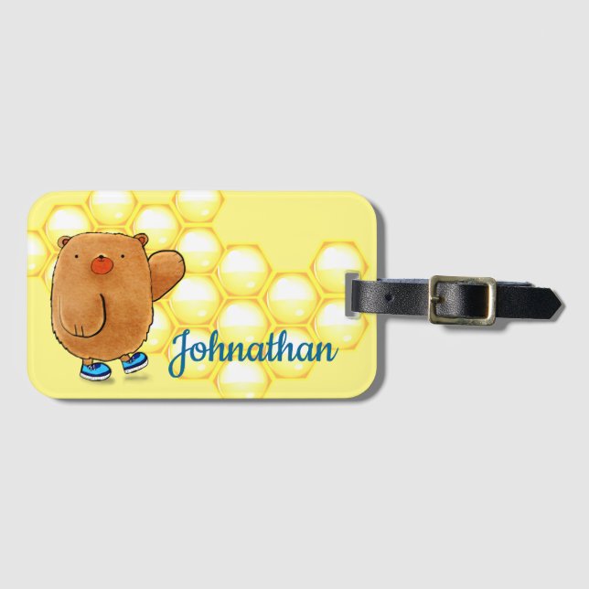 Sweet Honey Bear Luggage Tag (Front Horizontal)