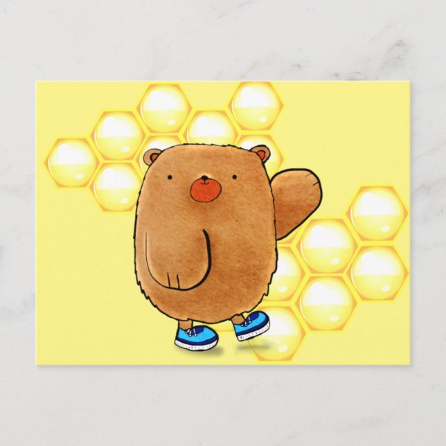 Sweet Honey Bear Postcard (Front)