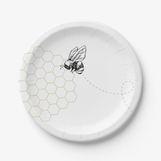 Sweet Honey Bee Party Plate (Front)