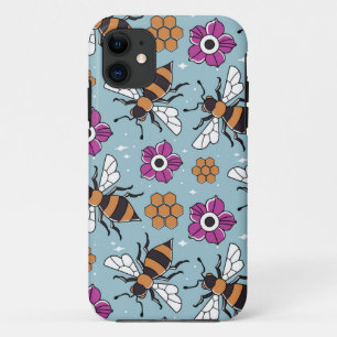 Sweet Honey Bees Pattern Case-Mate iPhone Case