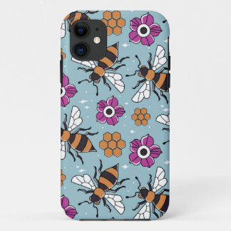 Sweet Honey Bees Pattern Case-Mate iPhone Case