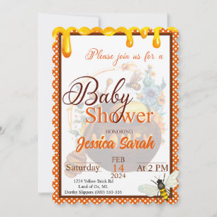 Sweet Honeybee Baby Shower Invitations