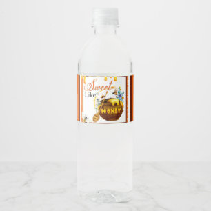 Sweet Honeybee Baby Shower Water Bottle Label