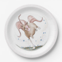 Sweet horse design cardboard plate - Child Birthda