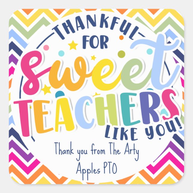 Sweet, how sweet it was to be taught by you square sticker (Front)