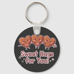 Sweet Hugs for You – Cute Valentine’s Day T-Shirt Key Ring