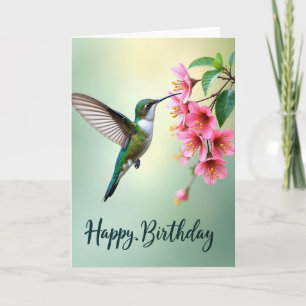 Sweet Hummingbird Birthday Card