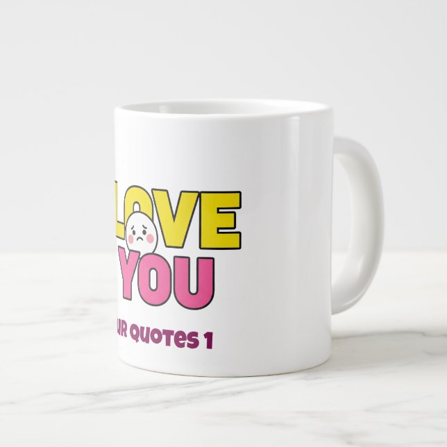 Sweet I Love You Graphic for Gifts and Apparel Large Coffee Mug (Front Right)