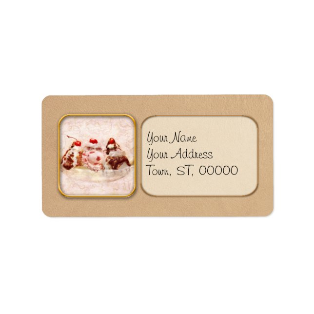 Sweet - Ice Cream - Banana split Label (Front)