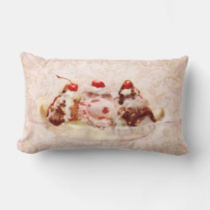 Sweet - Ice Cream - Banana split Lumbar Cushion
