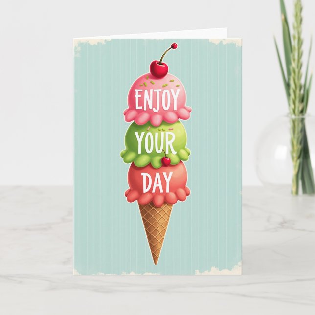 Sweet Ice Cream Birthday Card (Front)