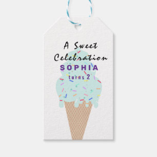 Sweet Ice Cream Birthday Gift Tags