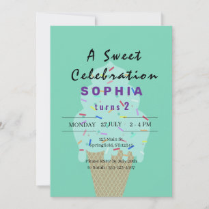 Sweet Ice Cream Birthday Invitation