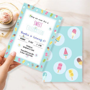 Sweet Ice Cream Birthday Invitation