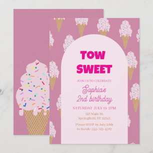Sweet Ice Cream Birthday Invitation