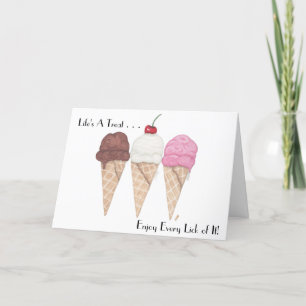 Sweet Ice Cream Cones Thank You Card