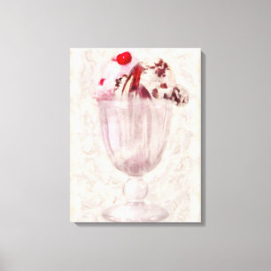 Sweet - Ice Cream - Ice cream sundae Canvas Print