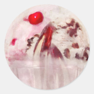 Sweet - Ice Cream - Ice cream sundae Classic Round Sticker