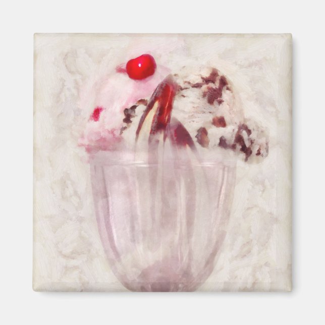 Sweet - Ice Cream - Ice cream sundae Magnet (Front)
