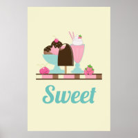 Sweet Ice Cream Sundae & Strawberry Float