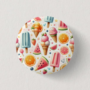 Sweet Ice Creams Pattern 3 Cm Round Badge