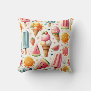 Sweet Ice Creams Pattern Cushion