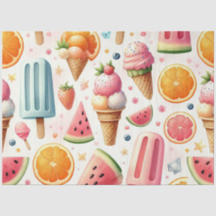 Sweet Ice Creams Pattern Tissue Paper