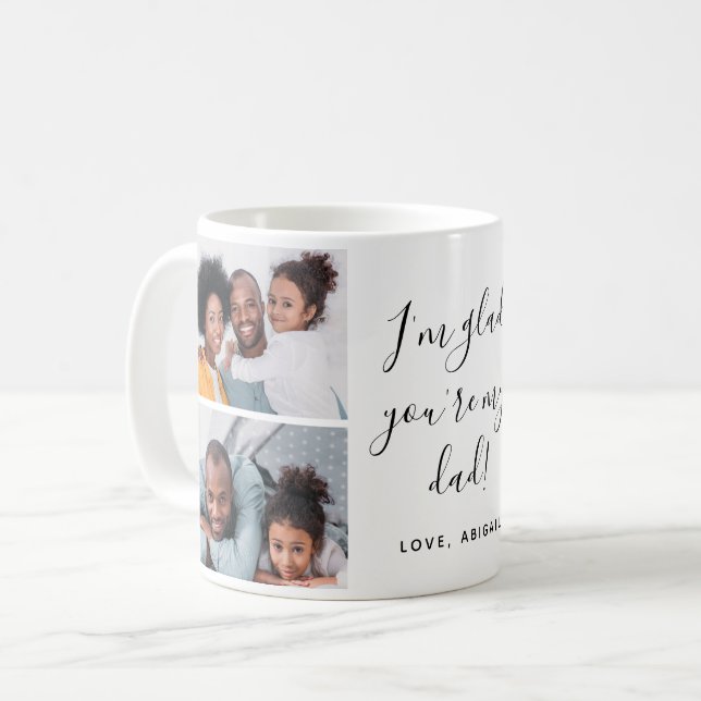 Sweet I'm Glad You're My Dad Photo Collage Coffee Mug (Front Left)