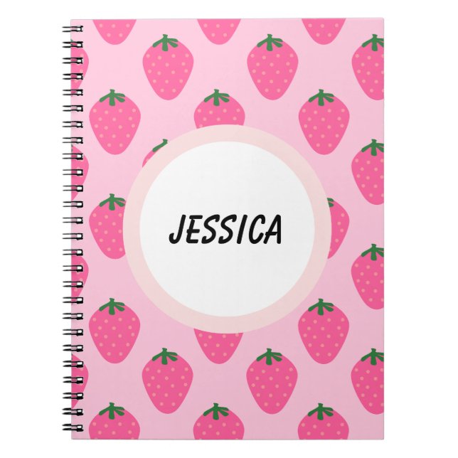 Sweet Inspiration : Personalised Strawberry Notebook (Front)