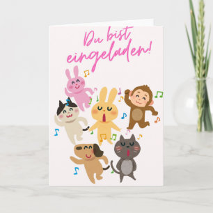 Sweet Invitation Card You're Invited! with dance
