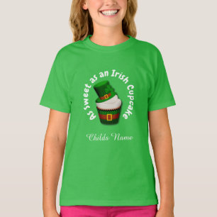 Sweet Irish Cupcake Personalised Boy or Girl T-Shirt