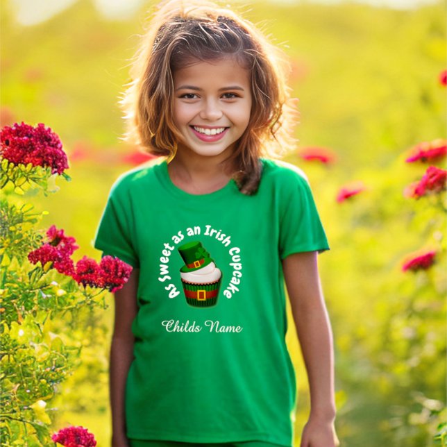 Sweet Irish Cupcake Personalised Boy or Girl T-Shirt (Creator Uploaded)