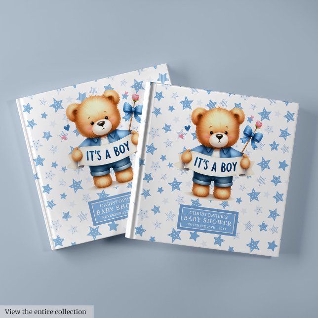 Sweet It’s a Boy Teddy Bear Baby Shower Guest Book (Sweet It’s a Boy Teddy Bear Baby Shower Guest Book)