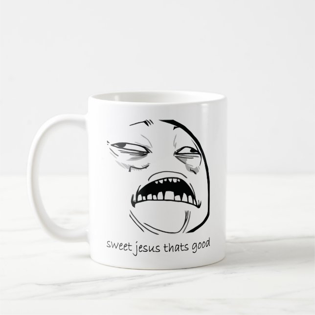Sweet Jesus That's Good (text) Coffee Mug (Left)