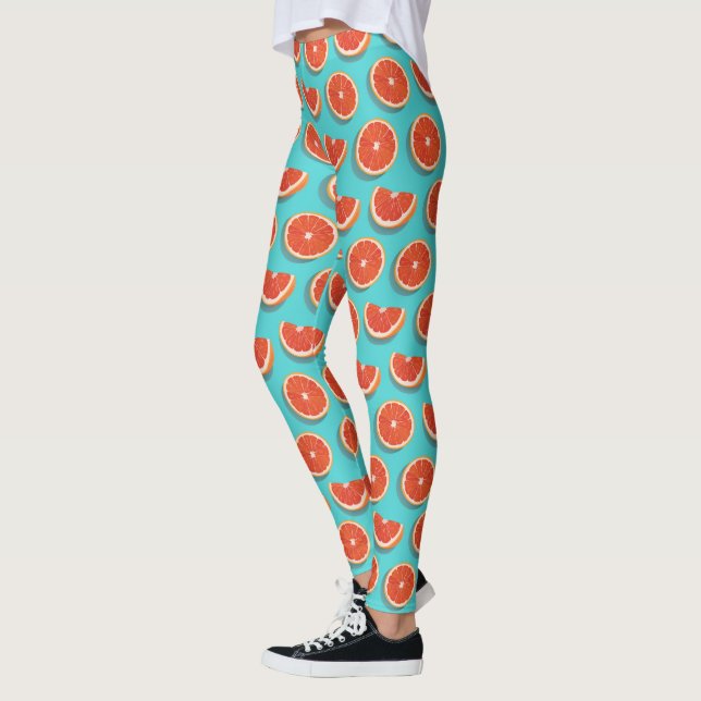 Sweet Juicy Orange Pattern Leggings (Left)