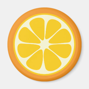 Sweet Juicy Orange Tropical Fruit Slice Kitchen Magnet
