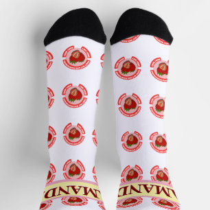 Sweet Juicy Strawberries Summer Fruit  Socks