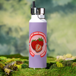 Sweet Juicy Strawberries Summer Fruit Water Bottle