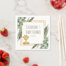 Sweet Jungle Safari Giraffe Botanical Baby Shower