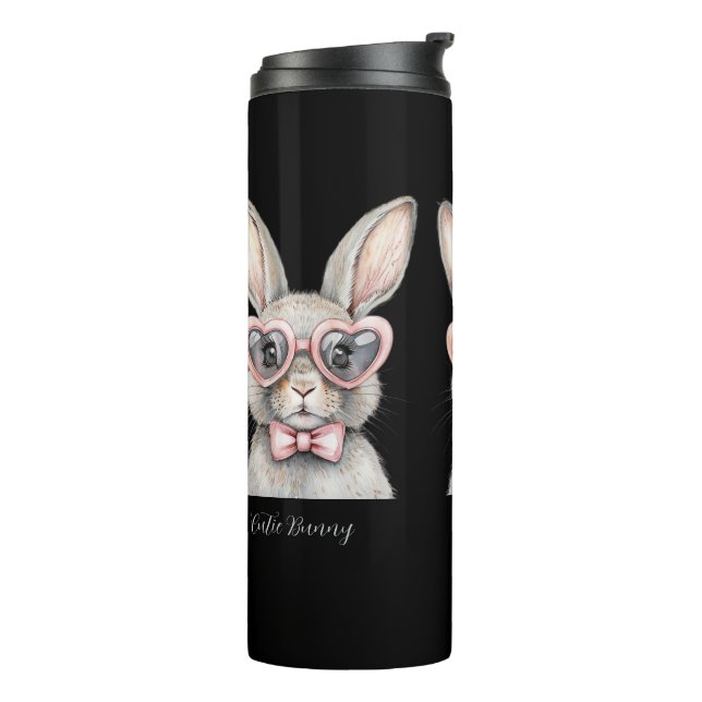 Sweet Kawaii Bunny Insulated Flask thermal bottle (Rotated Left)