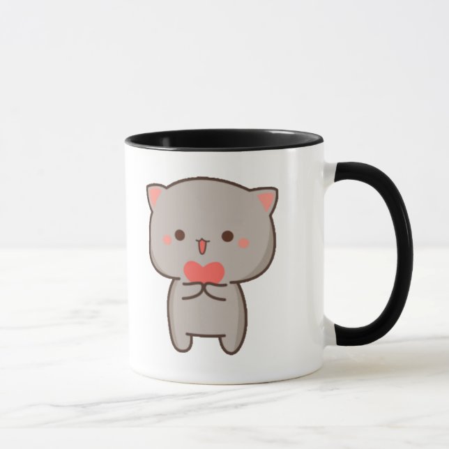 Sweet Kawaii Kitten Mug – Cute and Cosy Coffee Cup (Right)