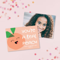 Sweet Kawaii Peach Classroom Valentine's Photo